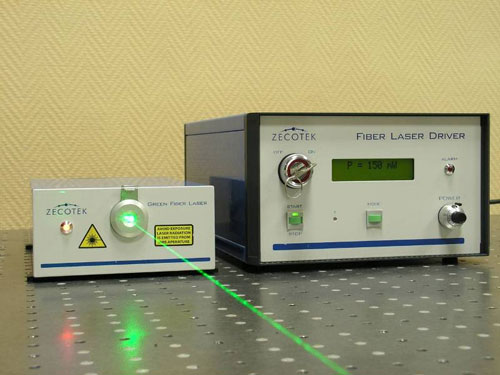 Широко перестраиваемый (до 30 нм) зеленый лазер 